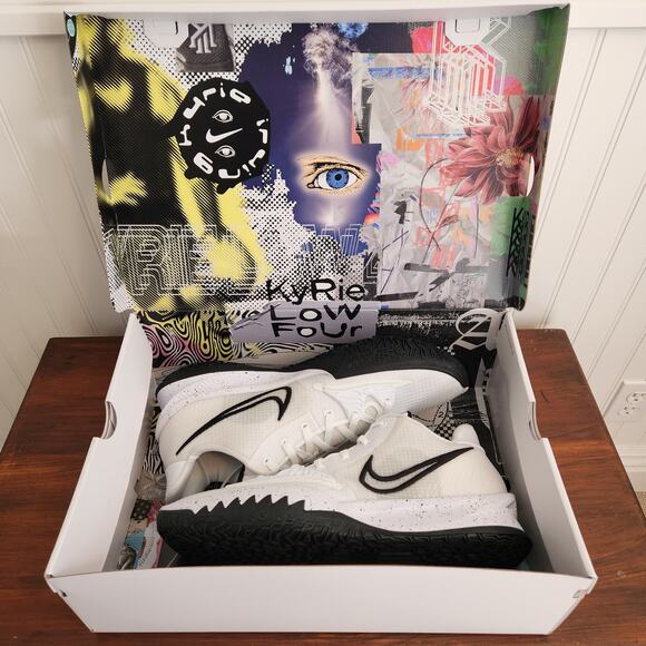 Nike Size 16M/17.5W Kyrie 4 TB Low‎ White New - Picture 9 of 12
